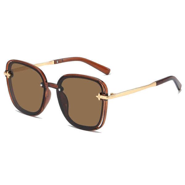 

large frame anti ultraviolet sunshade sunglass metal fashion men's and women's sunglass new fashion, White;black