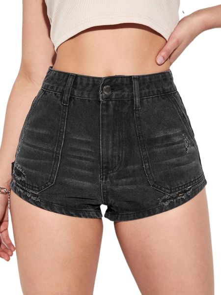 

ripped skinny denim shorts h8gw#, White;black