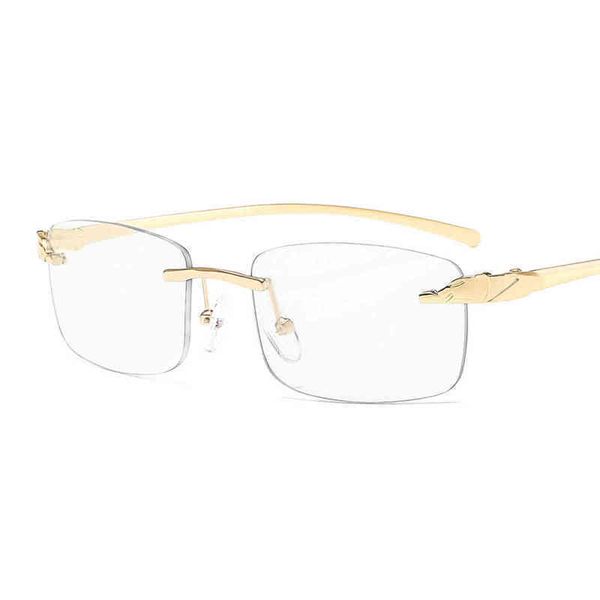 

model rimless gold eyeglasses frames male women eyewear for men frameless jxp1 sunglasses, White;black