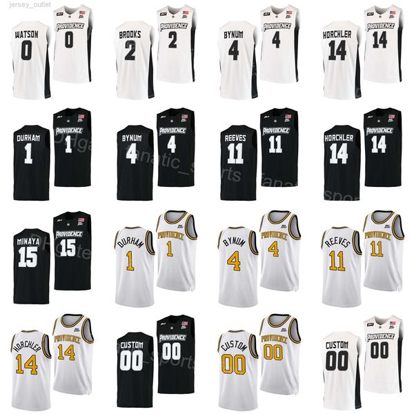 

ncaa providence friars college basketball 1 al durham jerseys 4 jared bynum 11 aj reeves 14 noah horchler 15 justin minaya 0 nate watson bla, Black