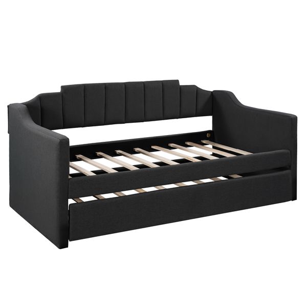 

solid bedroom furniture upholstered twin daybed with trundle green gray
