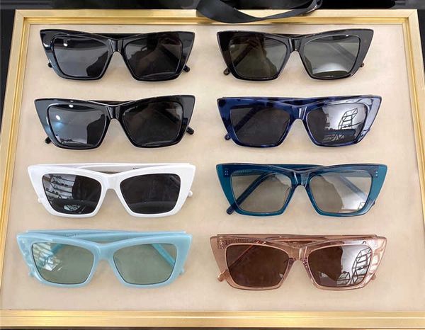 

276 sunglasses popular designer women fashion retro cat eye shape frame glasses summer leisure wild style uv400 protection come, White;black