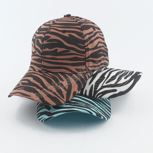 

zebra striped print baseball cap women men fashion cotton snapback hip hop gorras summer sun hats, Blue;gray