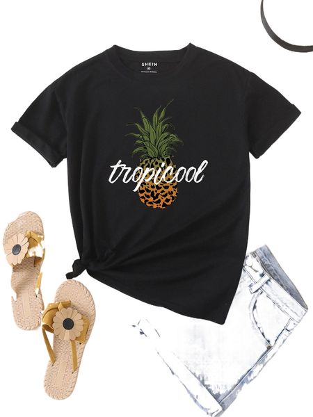 

pineapple and letter graphic tee w0jz#, White