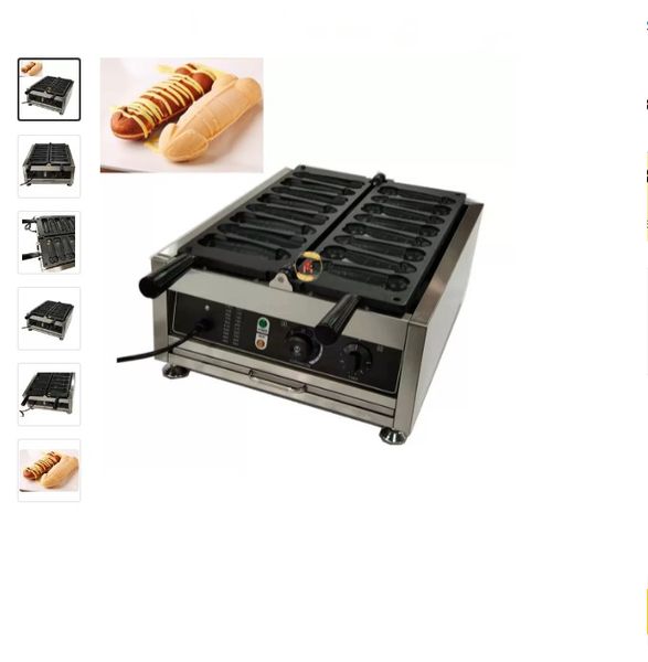 Attrezzature per la lavorazione degli alimenti Commerciale 110V 220V Elettrico 8pcs Pene Waffle Hot Dog Baker Vulva Maker Iron Machine