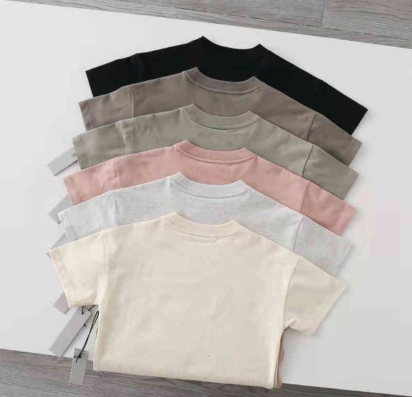 

2022 summer new children's suit fog new double thread essentials medium and large children's short sleeved shorts, White