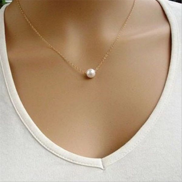 

simple pearl temperament short necklace modern necklace wholesale, Silver
