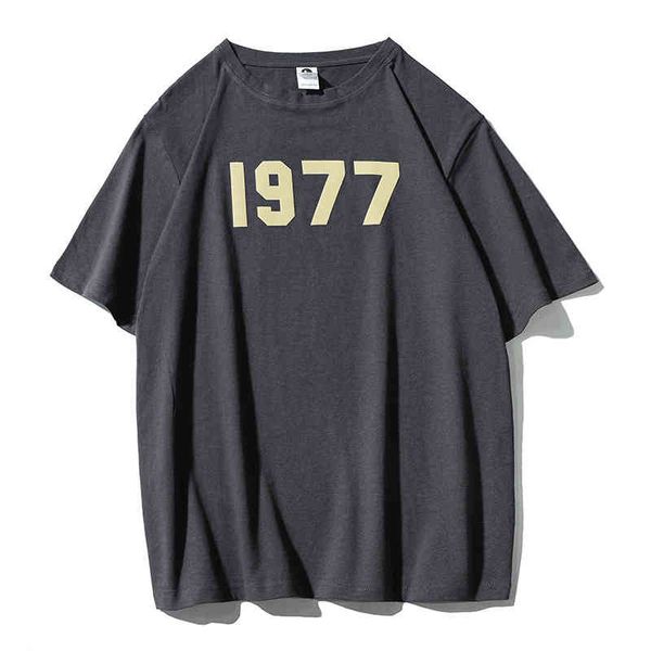 

men's fashion personality trend new short-sleeved brand wholesale fog fear of multi thread essential couple summer loose short sleeve t, White;black