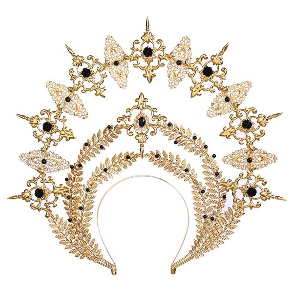 

elegant virgin mary halo headband costume accessories tiaras crown headpiece headdress angel princess cosplay head wear, Silver