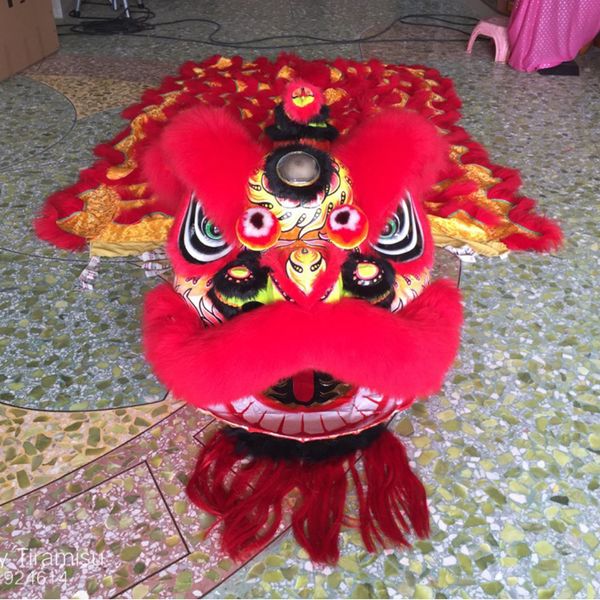 

mascot doll costume lion dance wholesale chinese traditional culture supplies south lion dance dragon dance lion props activity costum, Red;yellow
