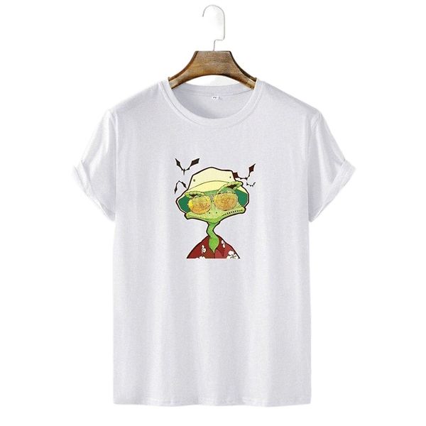 

men's tee t shirt shirt stamping cartoon graphic crew neck casual daily short sleeve cotton basic designer big and tall green blue whi, White;black