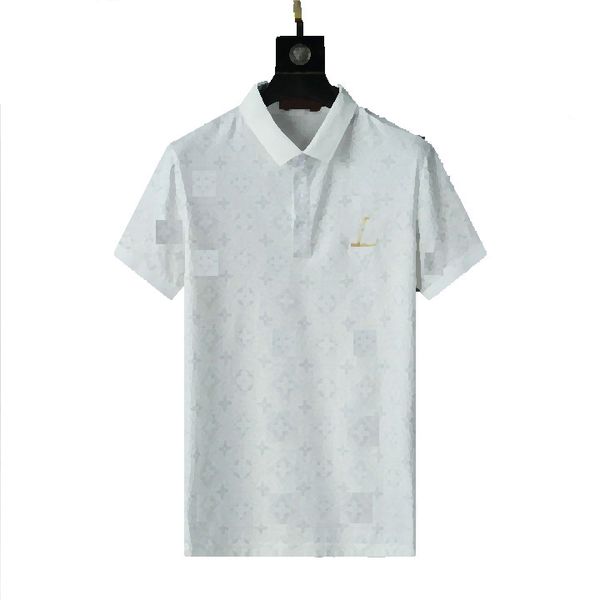 

2022 luxury brand mens designer polo t shirt summer fashion breathable short-sleeved lapel casual 6, White;black