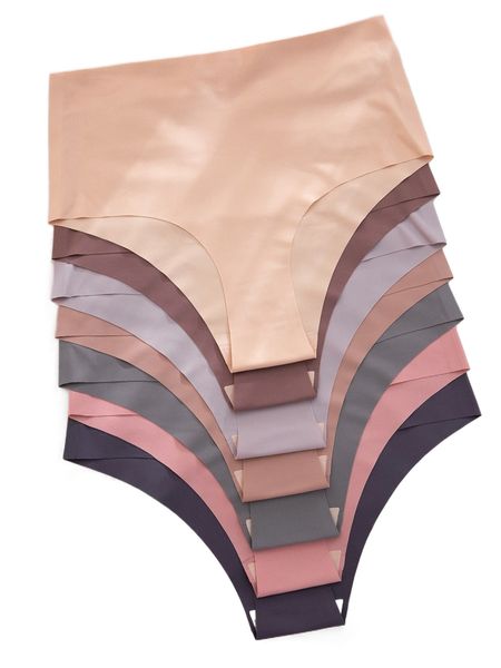 

7pack high waisted no show panty set d7wy#, Black;red