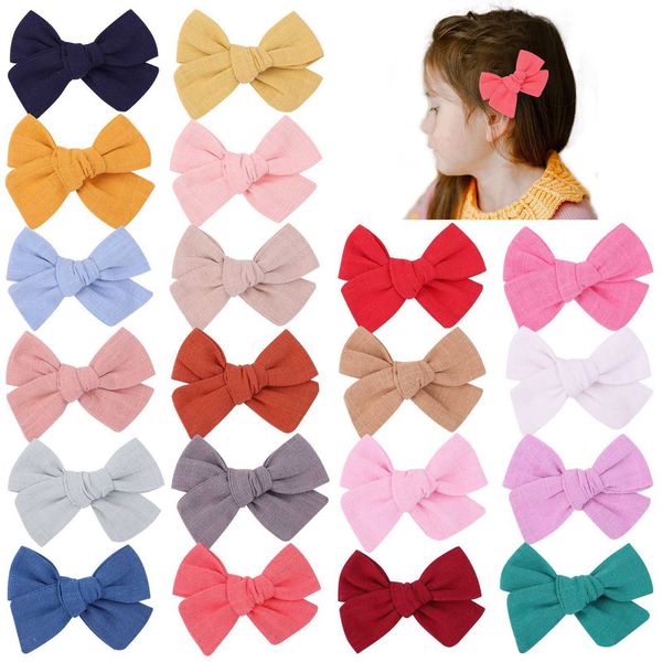 

children's hair ornaments girls bow duckbill clip ins simple hair clip 2466, Slivery;white