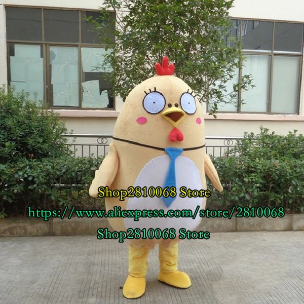 Costume da bambola mascotte Nuovo costume da mascotte di pollo giallo di alta qualità Pollo animale divertente Cartone animato Anime Gioco di follia Trucco Taglia per adulti 12