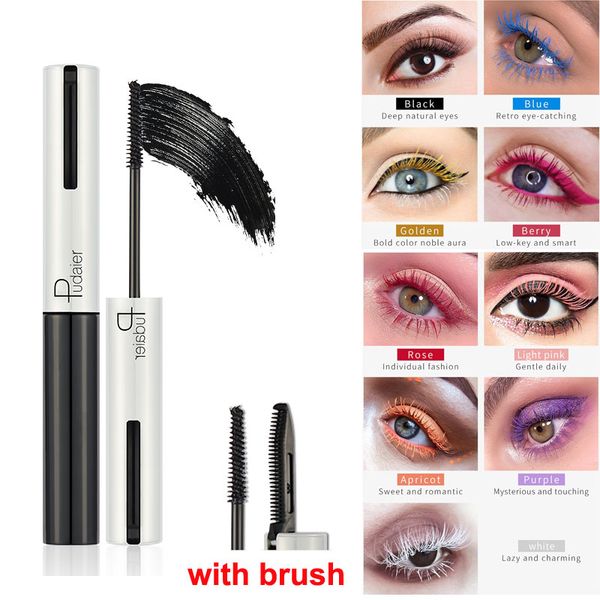 9 Colori 4D Fibra Lash Mascara Trucco Degli Occhi Ciglia Pettine Più Spessa Arricciatura Volumizzante Ciglia Allungamento Impermeabile Pudaier Marca