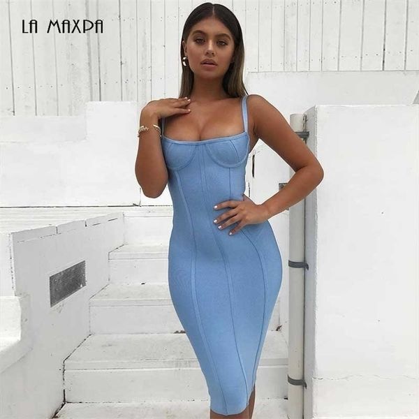 

bandage dress new shelves autumn women's light blue thin shoulder strap tight bandage dress club party christmas dress t200320, Black;pink