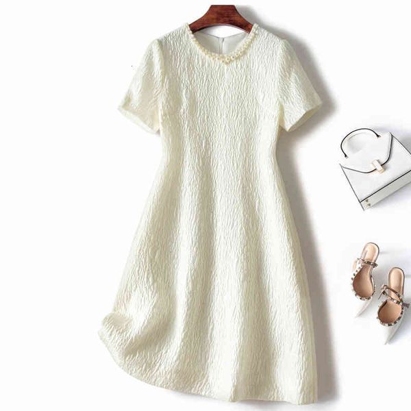 

casual dresses big light luxury removed from the cabinet remaining order discount price summer dress high waist round neck nail, Black;gray