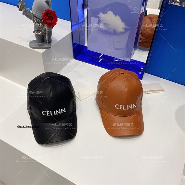 

celina designer ball caps saijia correct version 21 autumn and winter new letters leisure imitation leather trend baseball cap handsome styl, Blue;gray