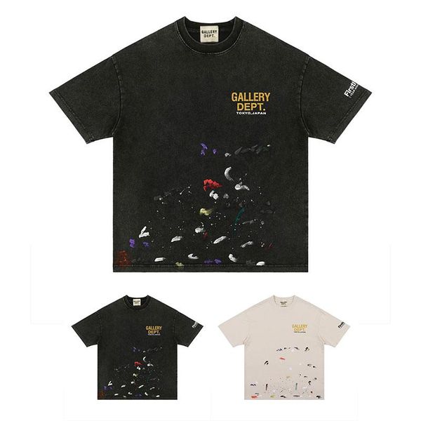 

men's t-shirts oversized men women retro washed gradient letter print t-shirt high street casual short sleeve t-shirtmen's, White;black