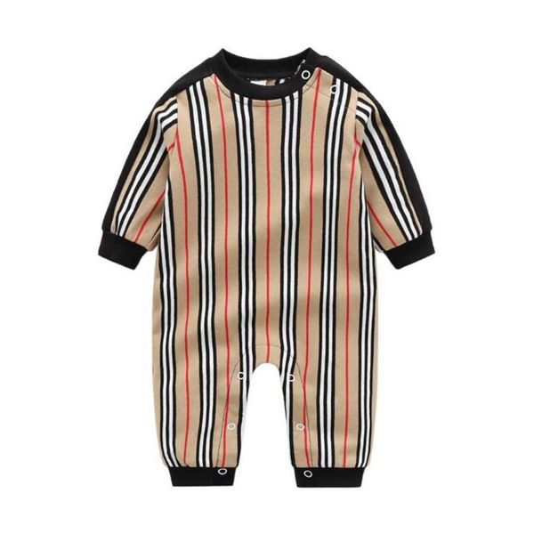 

cute baby striped rompers infant boys girls long sleeve jumpsuits spring autumn toddler newborns onesies kids romper clothes 0-24 231i, Blue