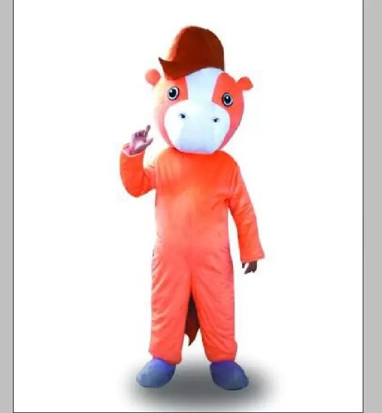 Factory Direct Sale Direct Horse Orange Horse Mascot Costume adulto Halloween Birthday Party Deseton Apparel