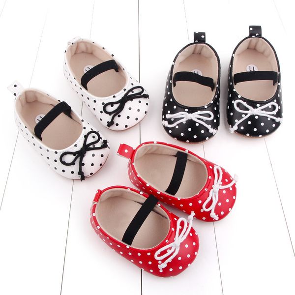 

white red black first walkers bow princess baby toddler shoes soft bottom anti-drop elastic band babies step shoes
