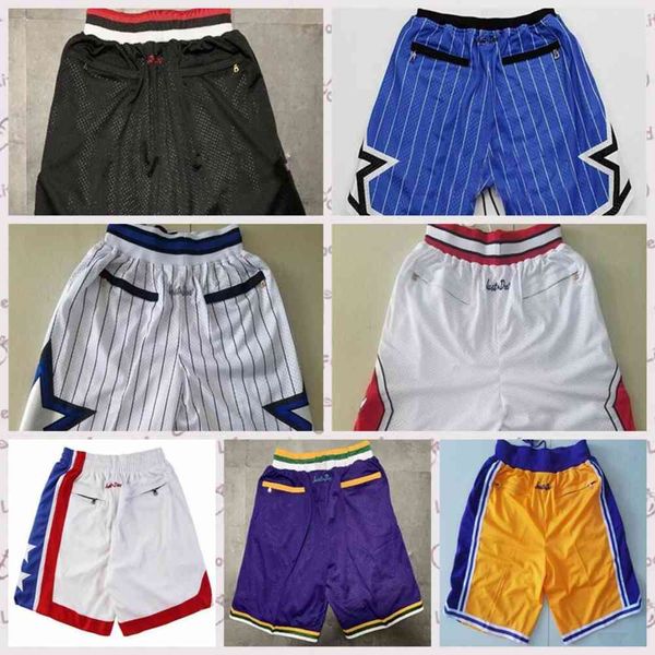 

stitched mens low-priced basketball just don pocket shorts hip-hop sweatpants sport size s-2xl blue white black red