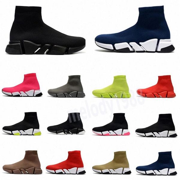 

sock casual shoes men women speed high low sneakers triple black white red clearsole yellow fluo mens shoe jogging walking 36-257b