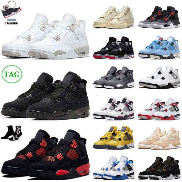 

jumpman 4s basketball shoes men women 4 red thunder infrared black cat bred university blue sail cool grey shimmer lemon mens trainers, Black;blue