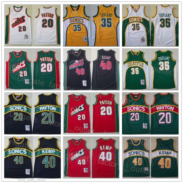 

mitchell and ness basketball retro gary payton jersey 20 vintage kevin durant 35 shawn kemp 40 all stitched team color black white red green
