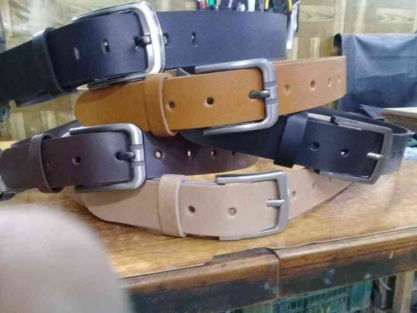 

high impact genuine leather price latt style customized leather belt, Black;brown