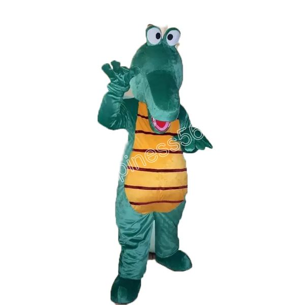 Performance Crocodile Mascote Trajes Halloween Natal Cartoon Personagem Outfits Terno Publicidade Folhetos Roupas Carnaval Unisex Adultos Outfit