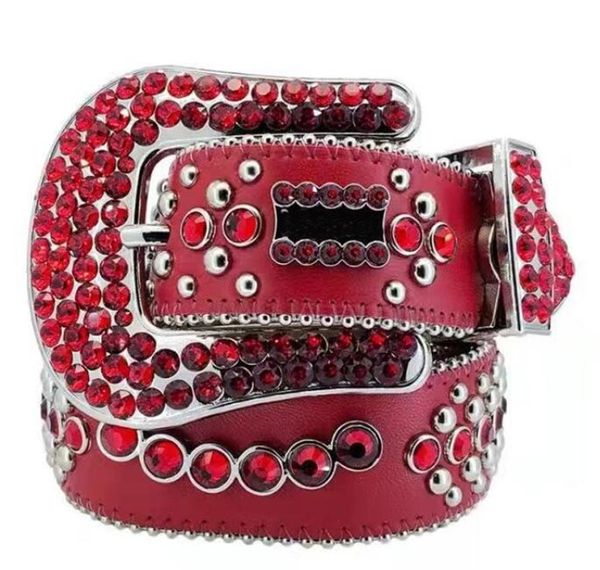 

classic bb rhinestone belt with bling rhinestones for woman men designer belts, Black;brown