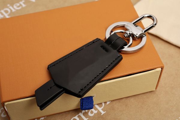 

keychain key chain buckle luxury designer keychains lovers car handmade leather men women pendant accessories 3 color with box, Silver