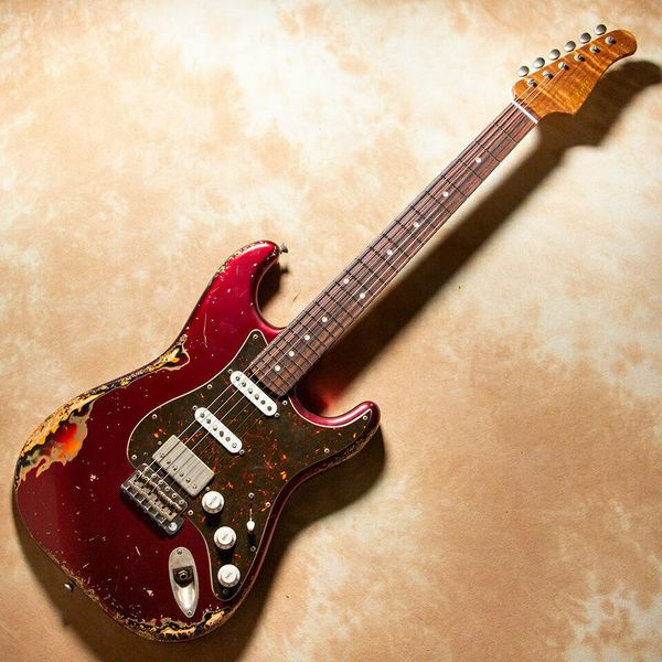 

xsc-2(dark candy apple red 3ts heavy aged ash) electric guitar