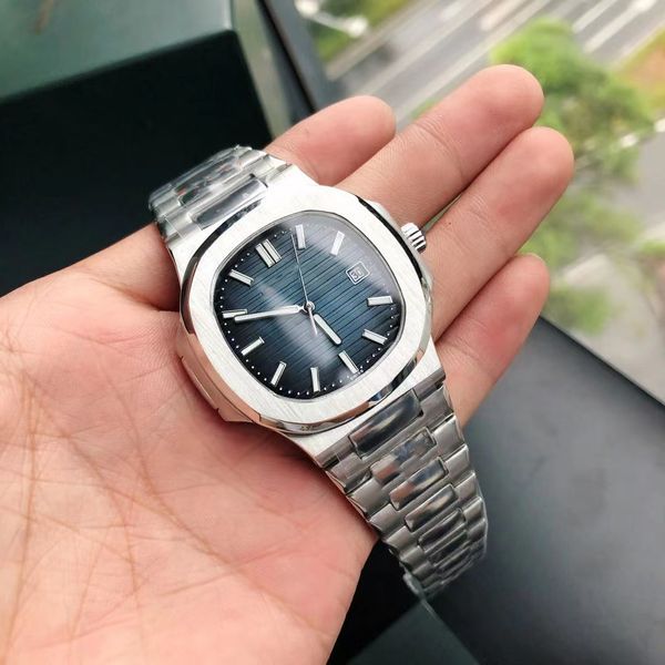 

2022 brand new nautilus men's automatic luxury watch 5711 silver strap blue stainless steel, Slivery;brown