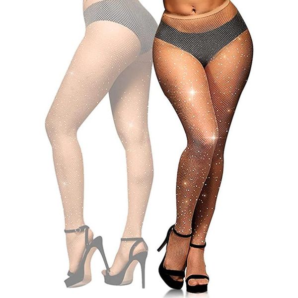 Herrensocken Netzstrümpfe Netzstrumpfhose Strass Hohe Taille Glitzernd Für Damen Dessous Strumpfhosen Ohne UnterwäscheHerren