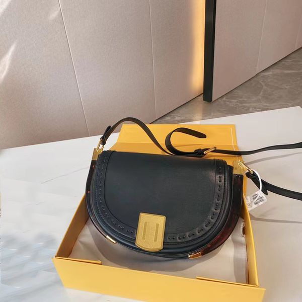 

5a new shoulder bag fashion women's semilunar type bag cross body chain handbag leather soft perfect hardware flip design with removabl