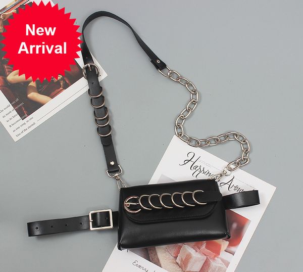 

manufacturer brand wholesale concave shape msenger mobile women's coarse chain bag dual-purpose harajuku fashion belt wild