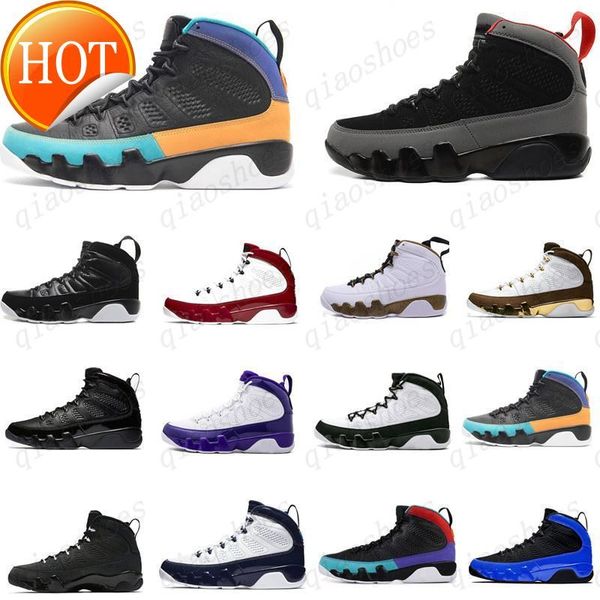 

gym red citrus racer blue 9 ix 9s mens basketball shoes dream it unc la bred space jam men sports sneakers us 7 -13 v, Black