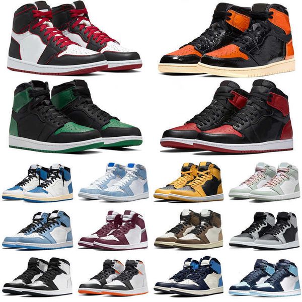 

original bordeaux 1s high og basketball shoes men women jumpman 1 military blue prototype hyper royal pollen dark mocha mens trainers sport