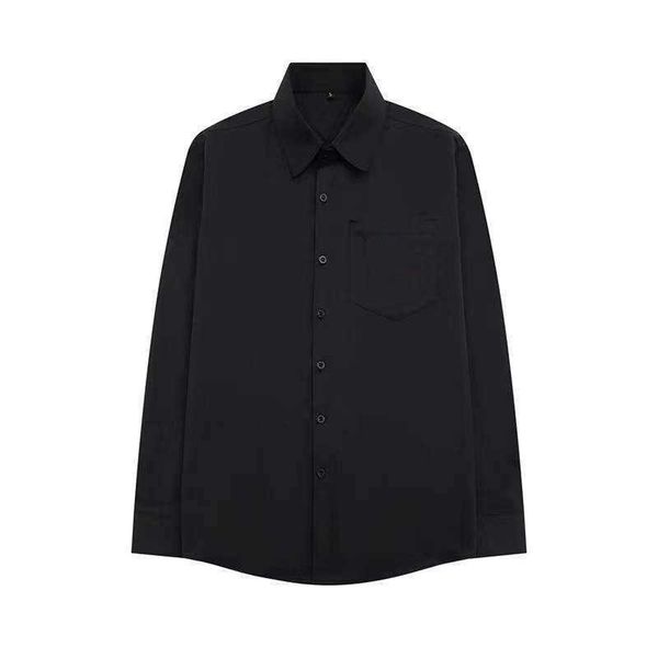 

new mens designer shirts fashion casual shirt men slim stripe small horse man solid color business dress shirt size -3xl, White;black