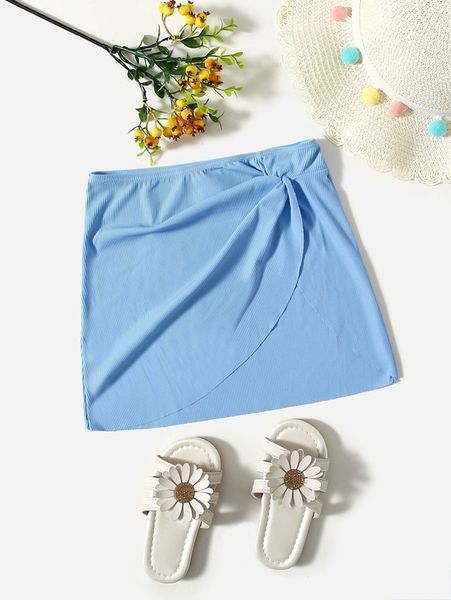 

toddler girls rib twist beach skirt she, Blue