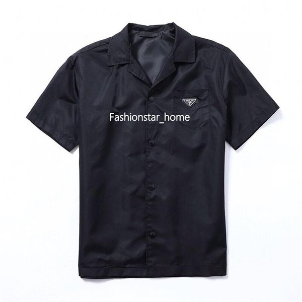 

22ss new france chest pocket button shirt tee street summer limited classic high end designer vacation beach short sleeve fashion man women, White;black