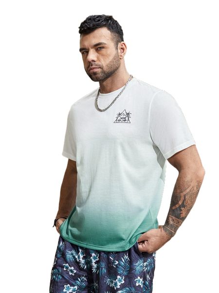 

men tropical & car print tee l3ym#, White;black