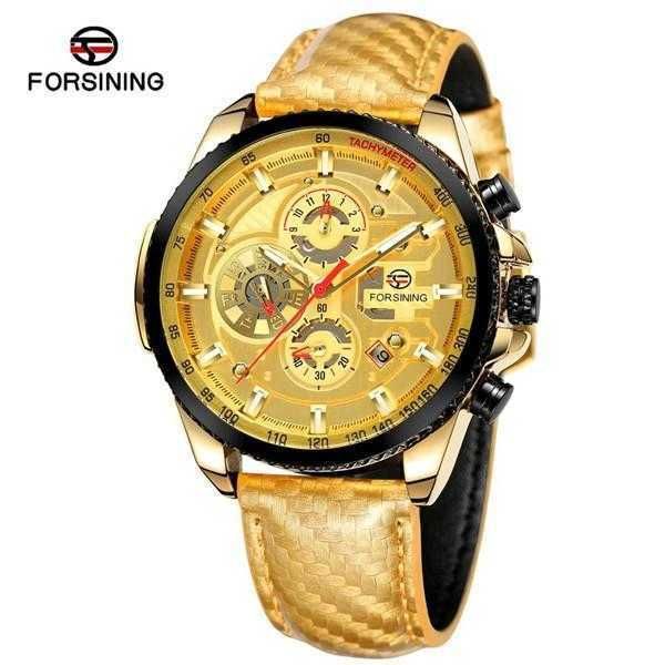 Mechanical 2021 Forsining Watch Mens Multifunction Natenless Waterpronation Полный календарь военные автоматические часы Montre Relogio T200311