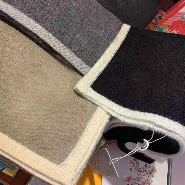 

qualtiy scarf letter pattern women scarf wool silk cashmere scarf shawl ladies warm scarves size 180x70cm233d, Blue;gray