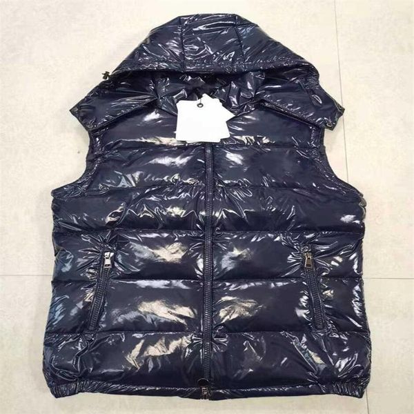 

men jacket vests down coat hooded luminous waterproof for men and women windbreaker hoodie jacket thick195y, Black