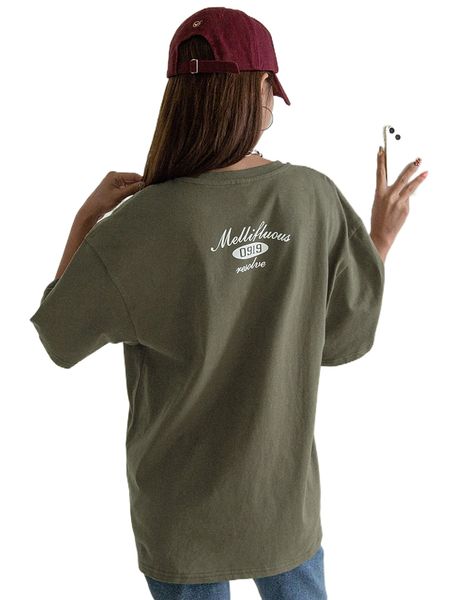 

dazy slogan graphic drop shoulder tee o5vw#, White